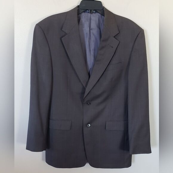 Burberrys' Men's Brown Wool Suit Jacket Coat Size 40 R - Picture 1 of 14